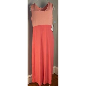 NWT Serena Williams Maxi Dress Women's L Pink Colorblock Beachy